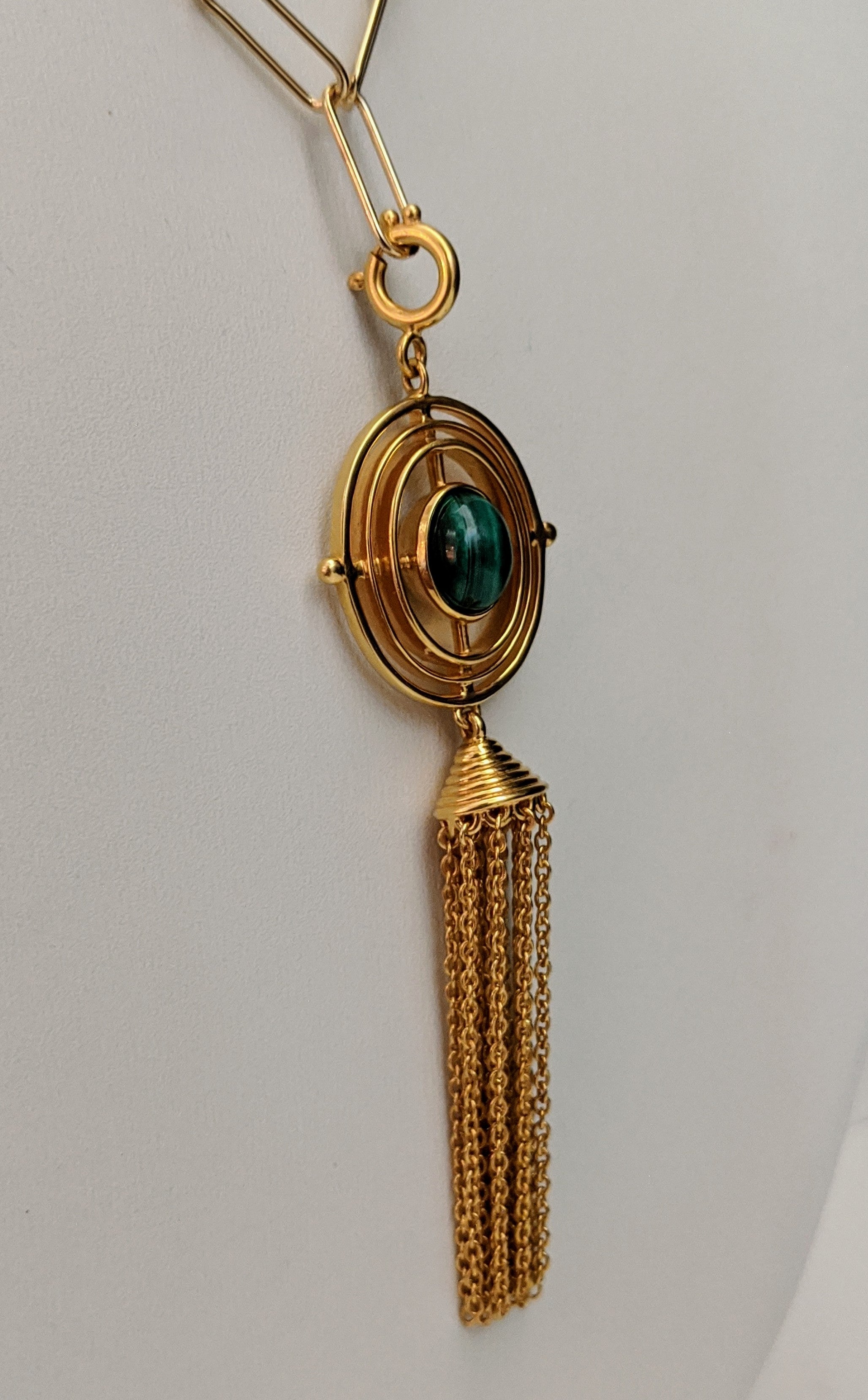 EDO Tassel with Stone Charm in Gold