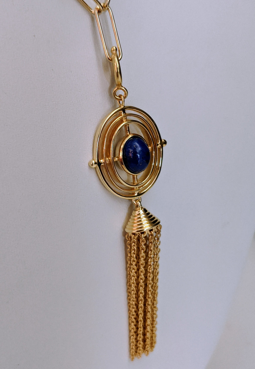 EDO Tassel with Stone Charm in Gold