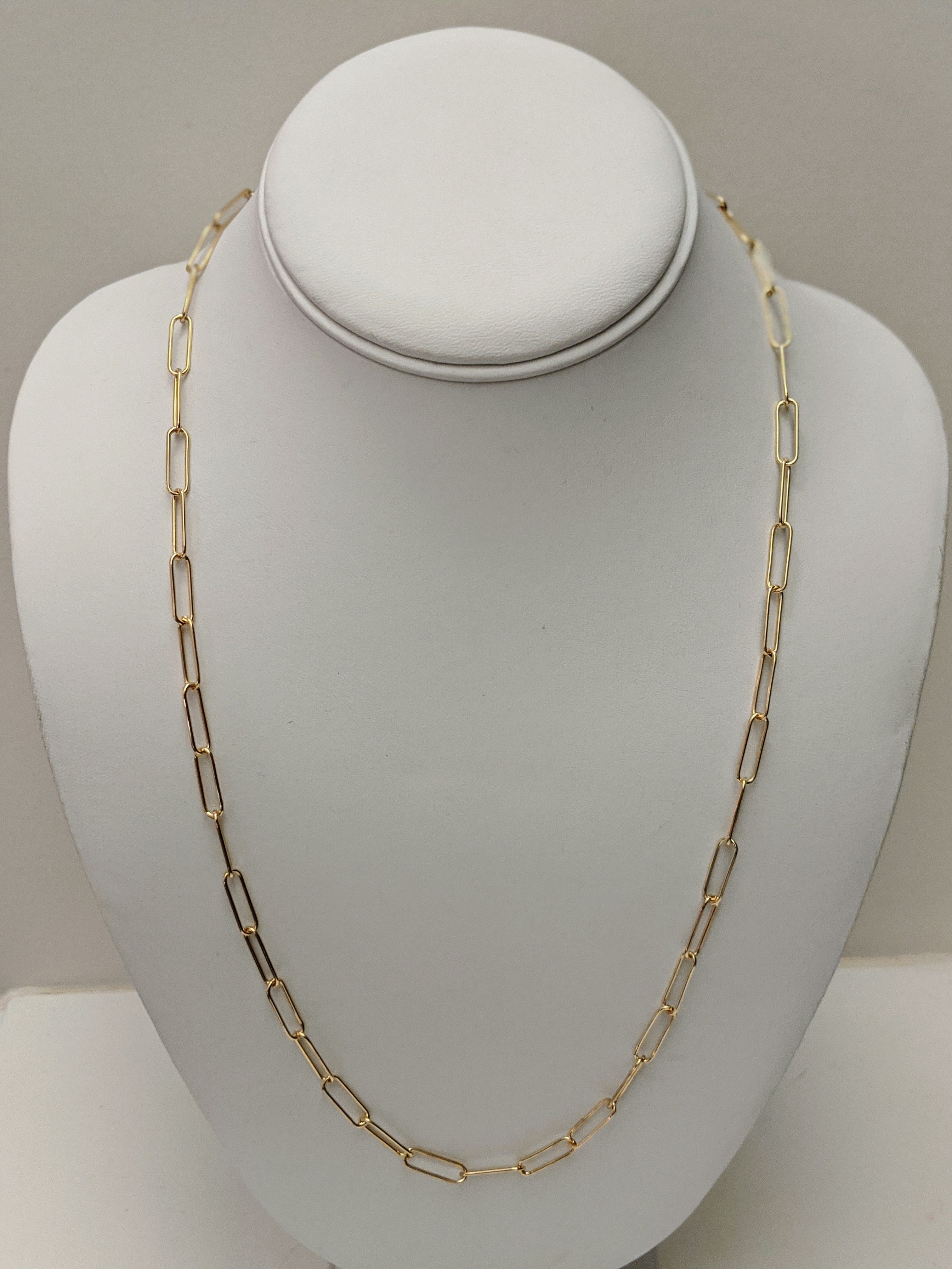 Basic Paperclip Chain Necklace in Gold