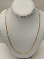 Basic Round Chain Necklace in Gold
