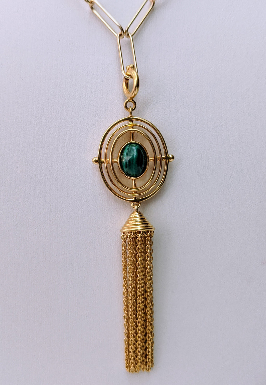 EDO Tassel with Stone Charm in Gold