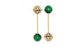 Edo Mismatched Malachite Stone & Drop Earring in Gold