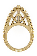 Edo Tall Crown Stackable Ring