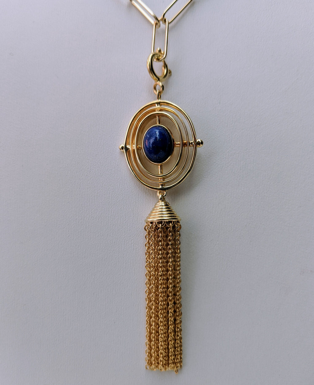 EDO Tassel with Stone Charm in Gold