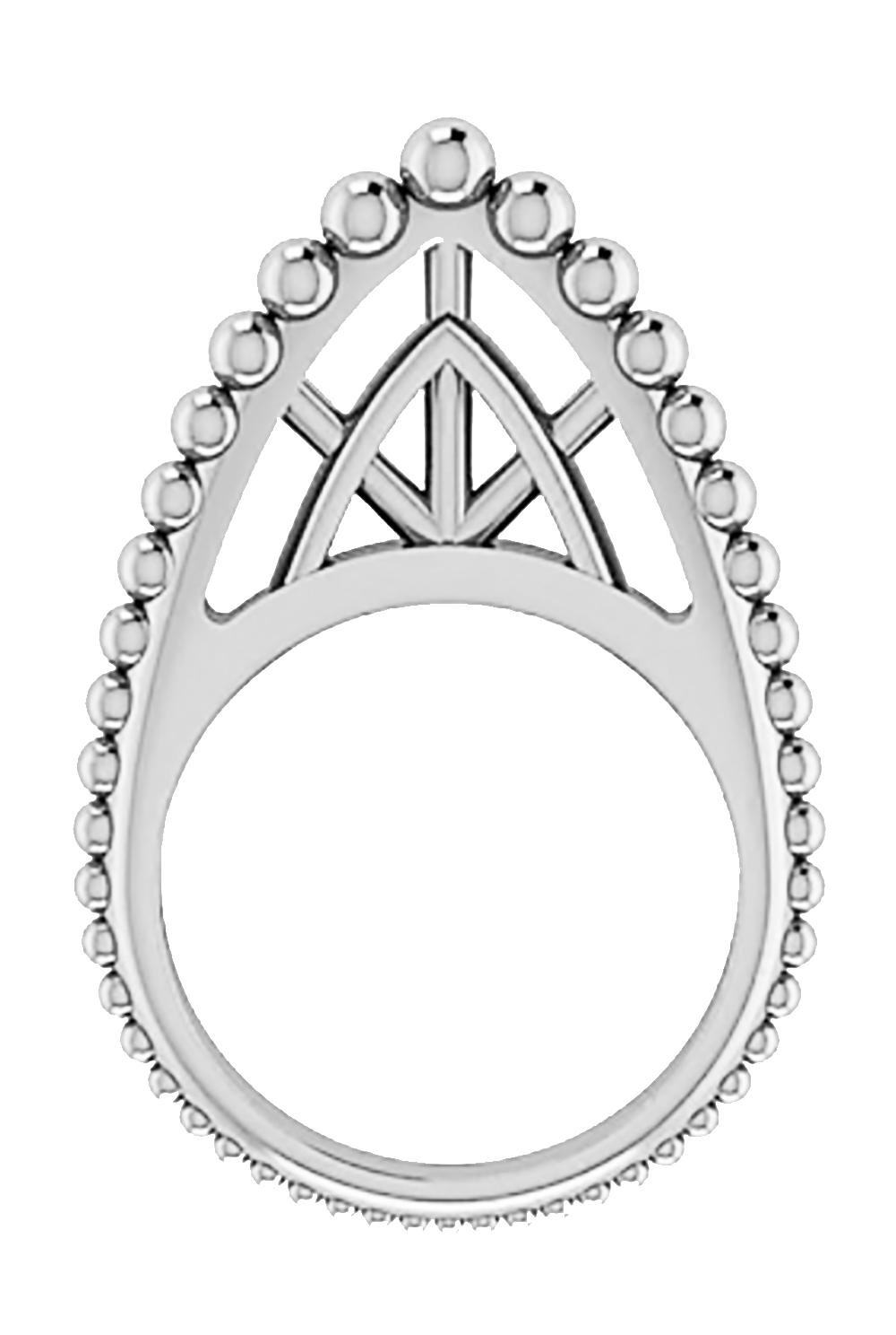 Edo Tall Crown Stackable Ring