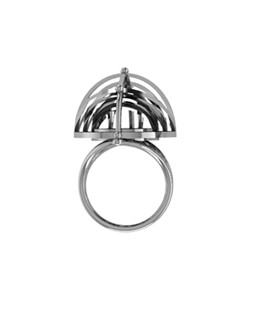EDO Dome Ring in Black Rhodium