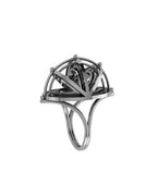 EDO Dome Ring in Black Rhodium