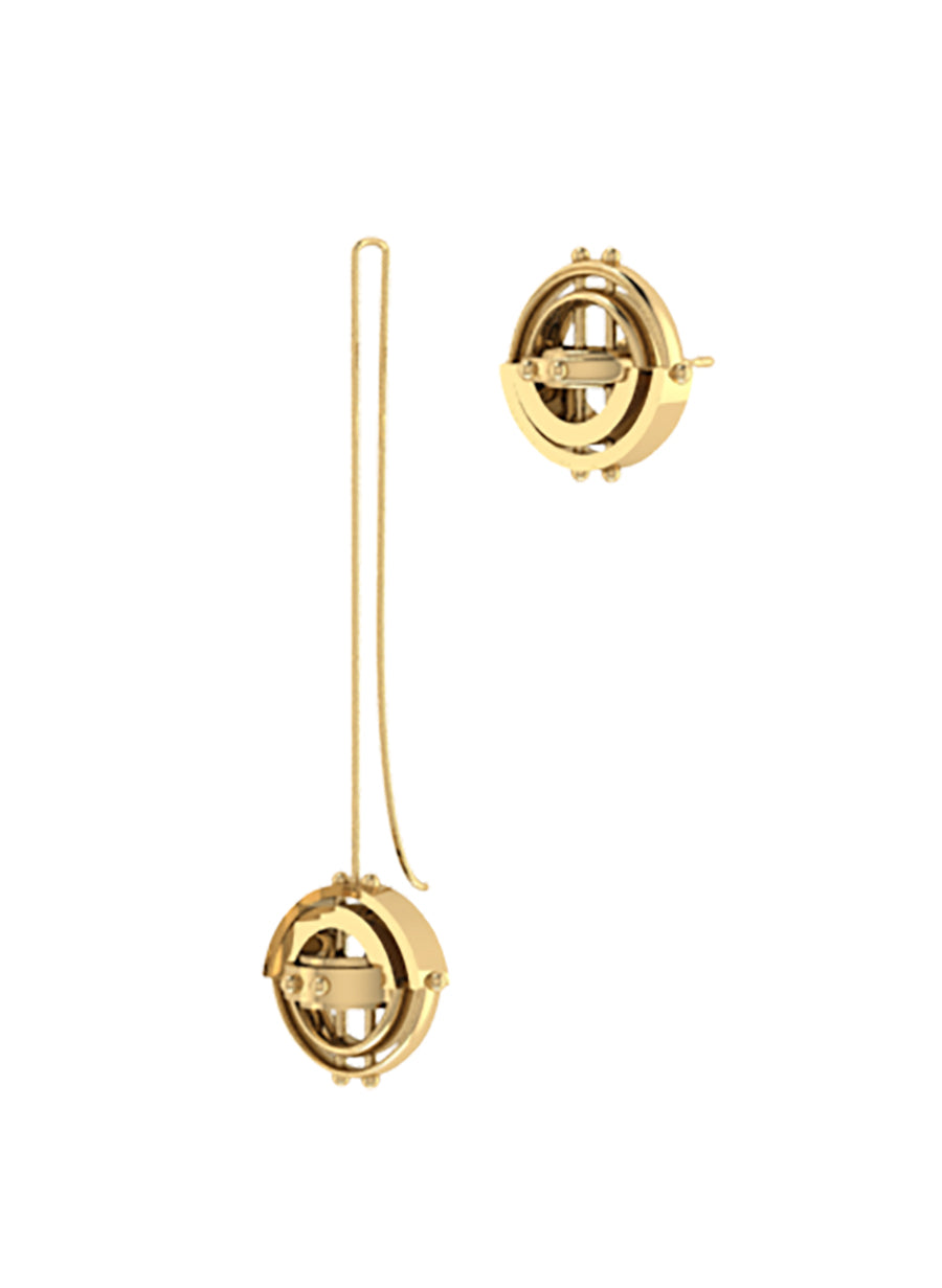 Edo Mismatched Stud & Drop Earring