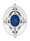 Edo Oval Ring with Lapis Stone in Silver